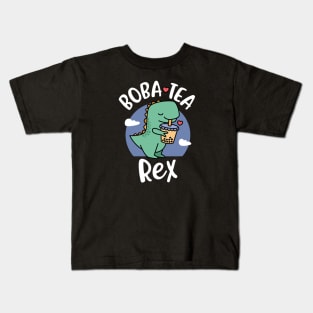 Boba Tea Rex - Cute Funny Bubble Tea Kids T-Shirt